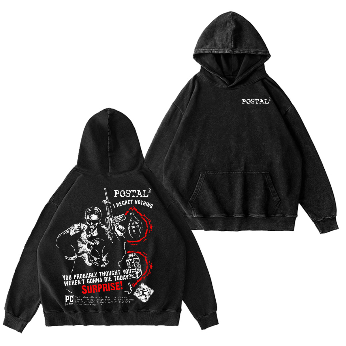 Postal 2 Washed T-shirt/Crewneck/Hoodie