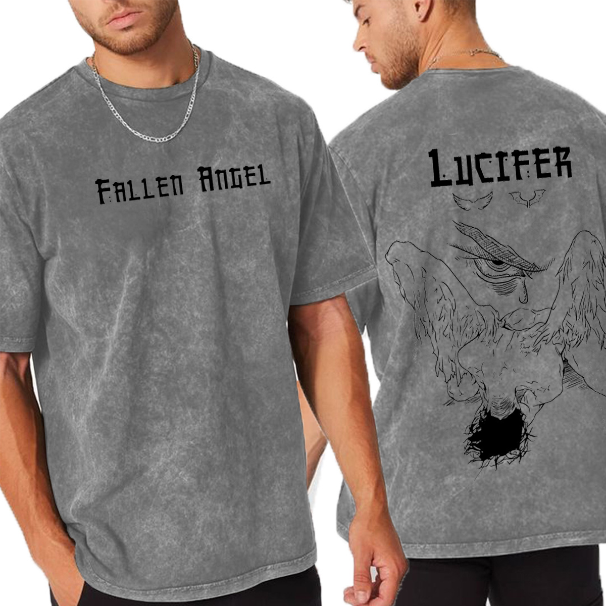 Lucifer Fallen Angel Vintage Washed T-shirt/Crewneck/Hoodie