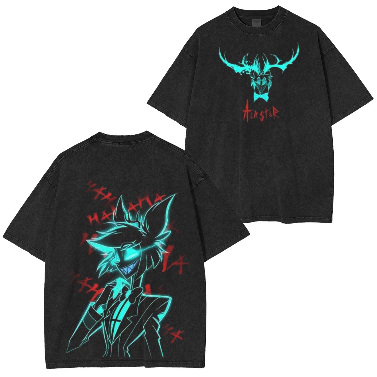 Vibrant Neon Alastor Hawaiian Oversized T-shirt/Crewneck/Hoodie