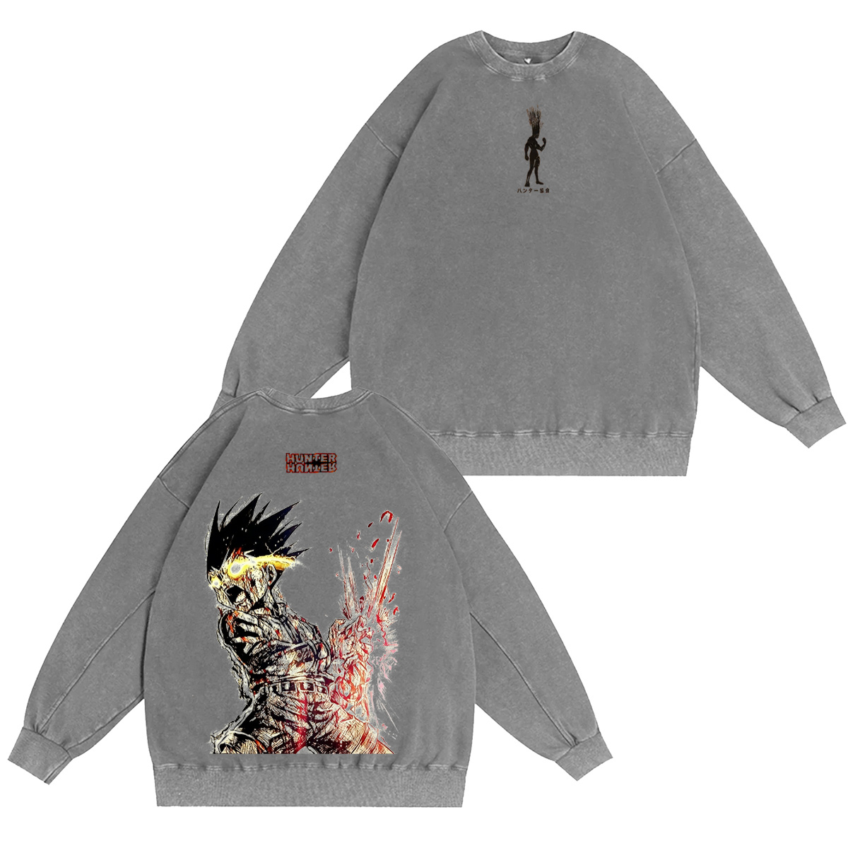 Gon Freecss Hunter �� Hunter Anime Oversized T-shirt/Crewneck/Hoodie