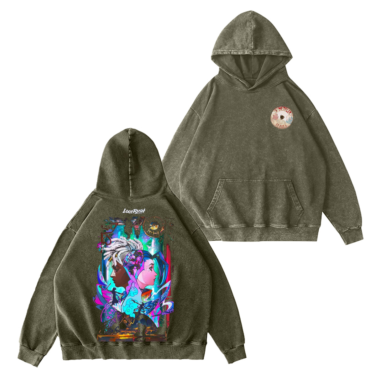 Jinx and Ekko Arcane Oversized T-shirt/Crewneck/Hoodie