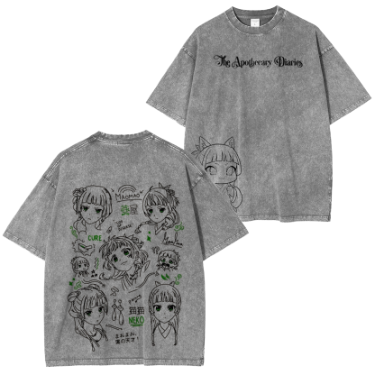 The Apothecary Diaries Washed T-shirt/Crewnec