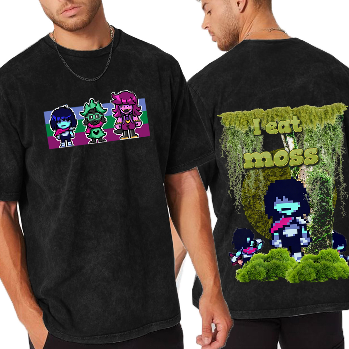 I eat moss Kris Deltarune Men Oversized T-shirt/Crewneck/Hoodie