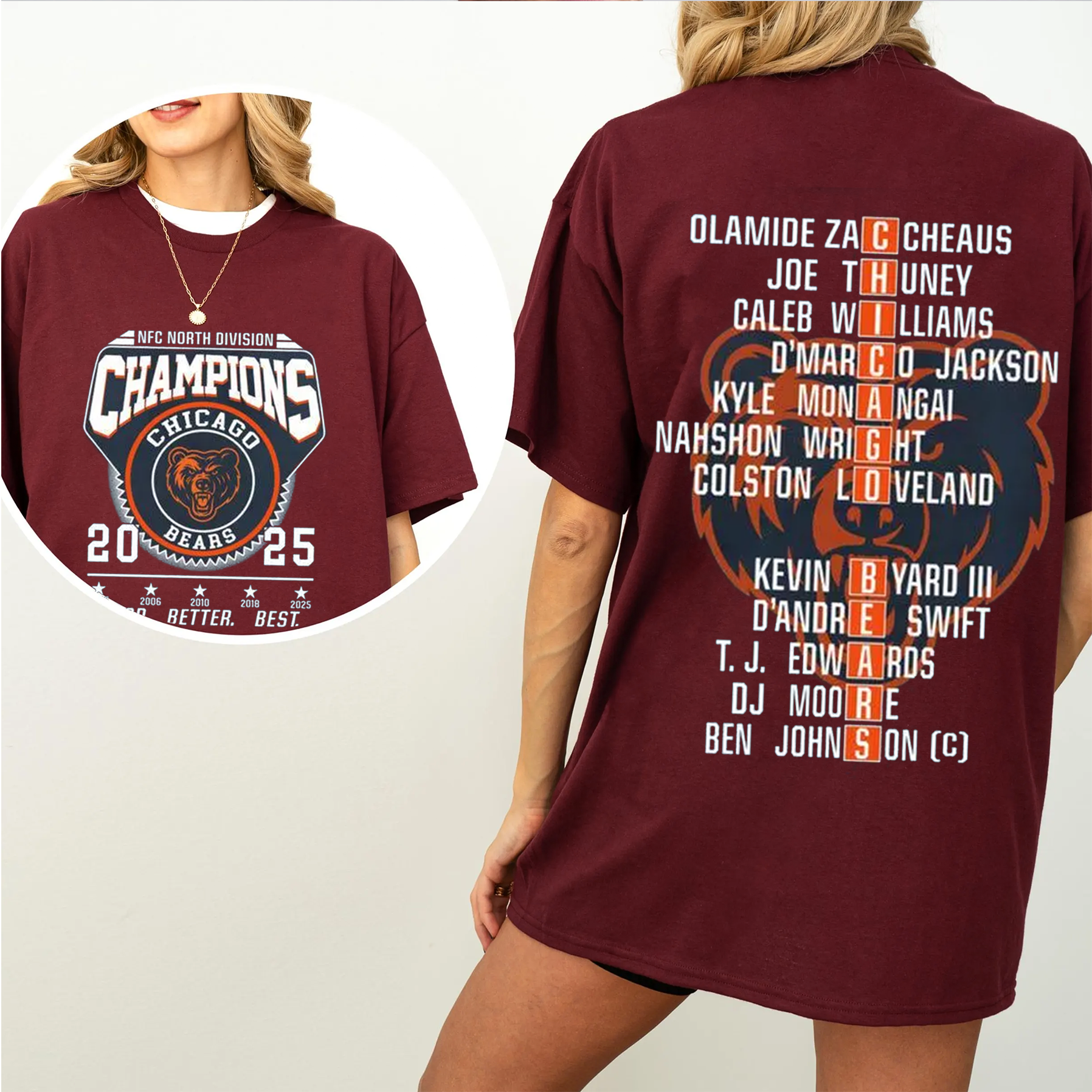 Chicago Bears NFC Champions Vintage Unisex T-shirt/Crewneck/Hoodie