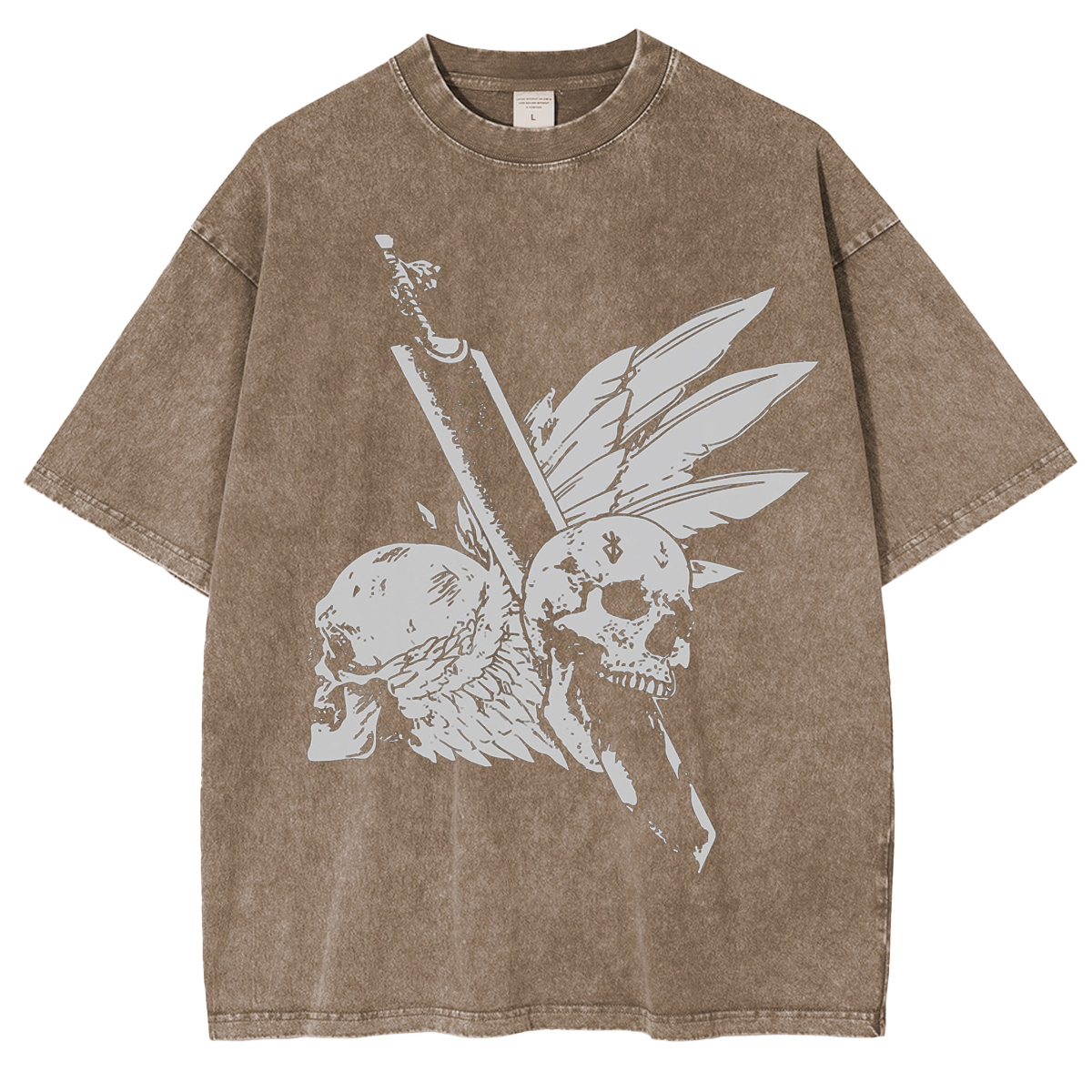 Skull and wings Vintage Washed T-Shirt