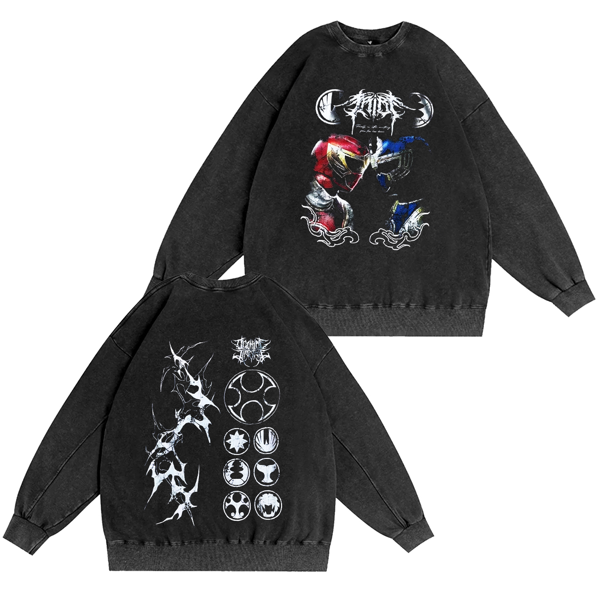 Ninja Storm Red v. Navy Ranger Limited Washed T-shirt/Crewneck/Hoodie