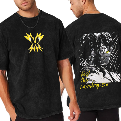 Feel the Raindrops Anime Washed T-shirt/Crewneck/Hoodie