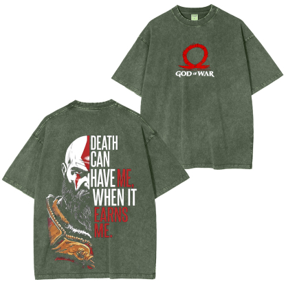God killer  God Of War Unisex Washed T-Shirt