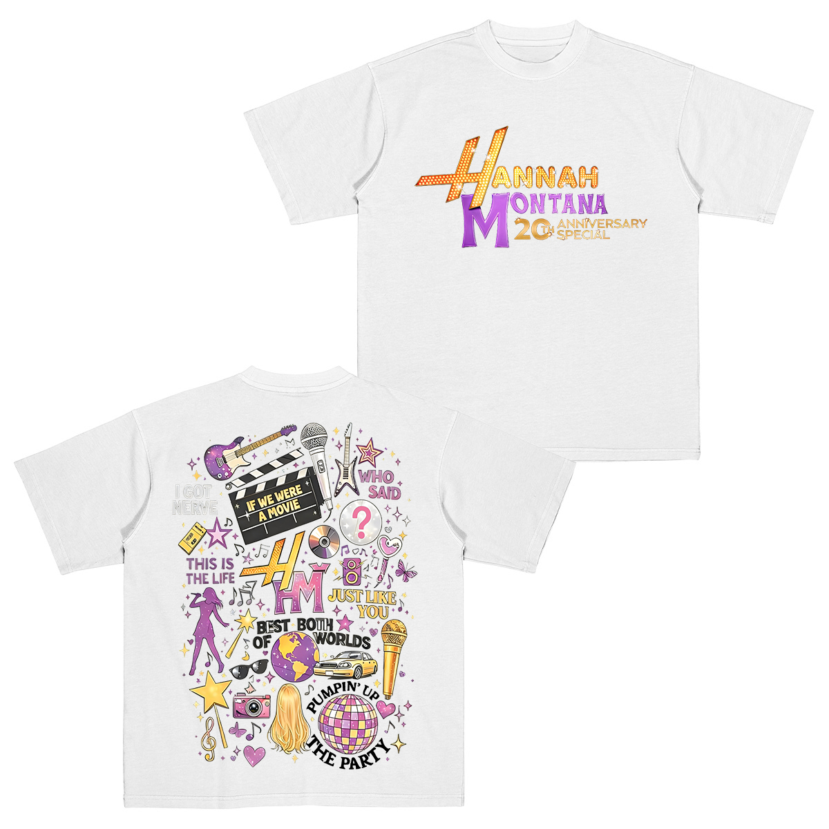 Hannah Montana 20 Years Unisex Washed T-Shirt