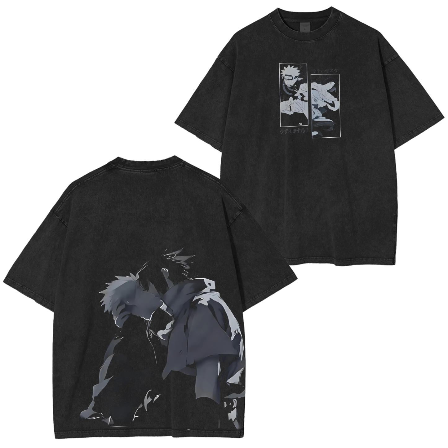 Naruto x Sasuke Unisex Washed T-Shirt