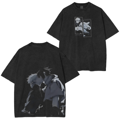 Naruto x Sasuke Unisex Washed T-Shirt