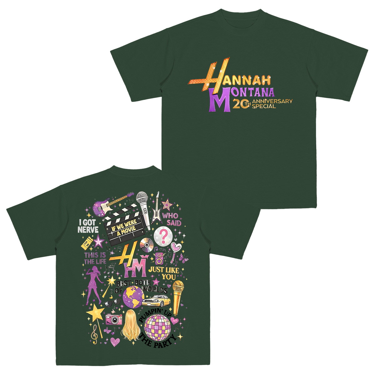 Hannah Montana 20 Years Unisex Washed T-Shirt
