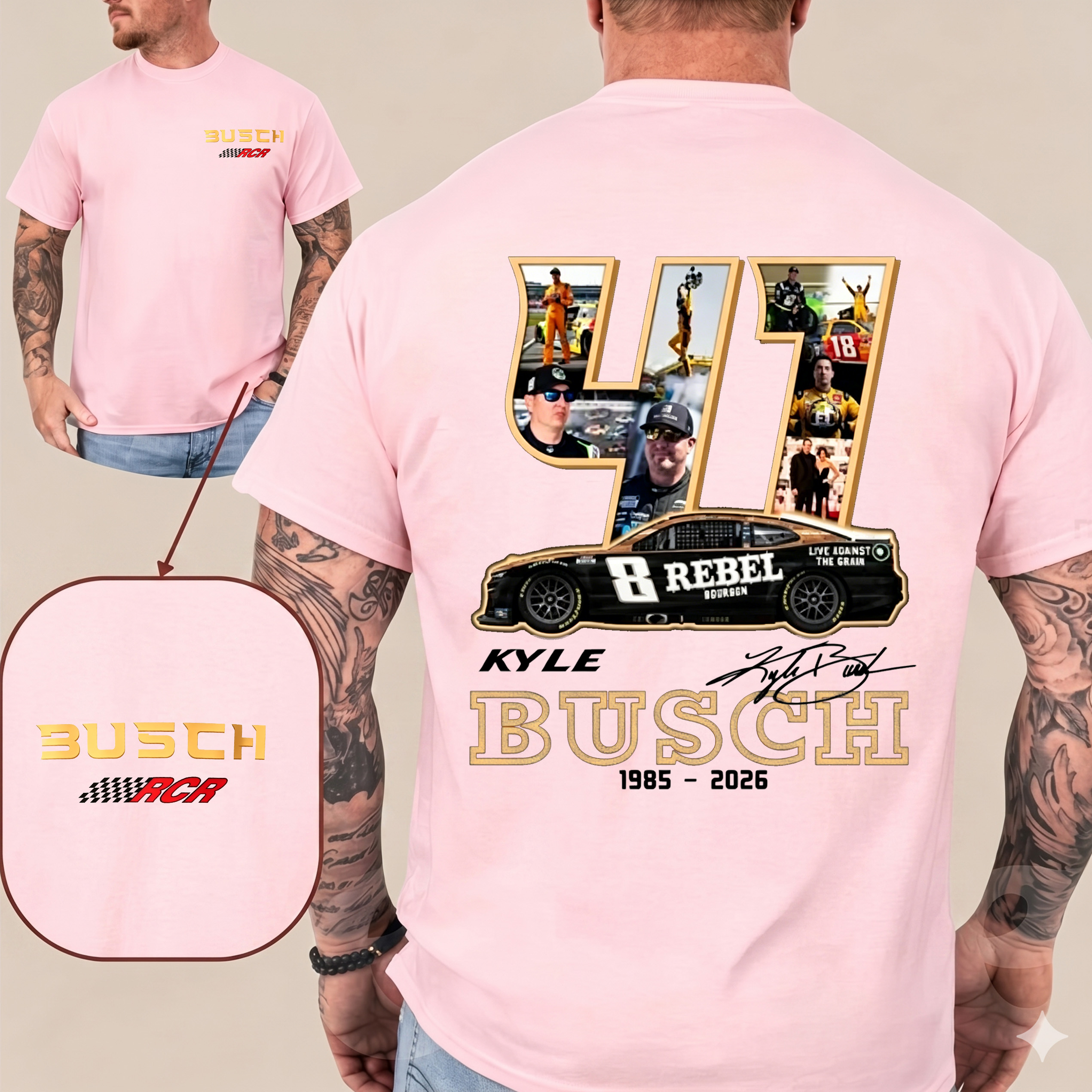 RIP Kyle Busch Rowdy Nascar Legend Memorial  Unisex Shirts/Crewneck/Hoodie