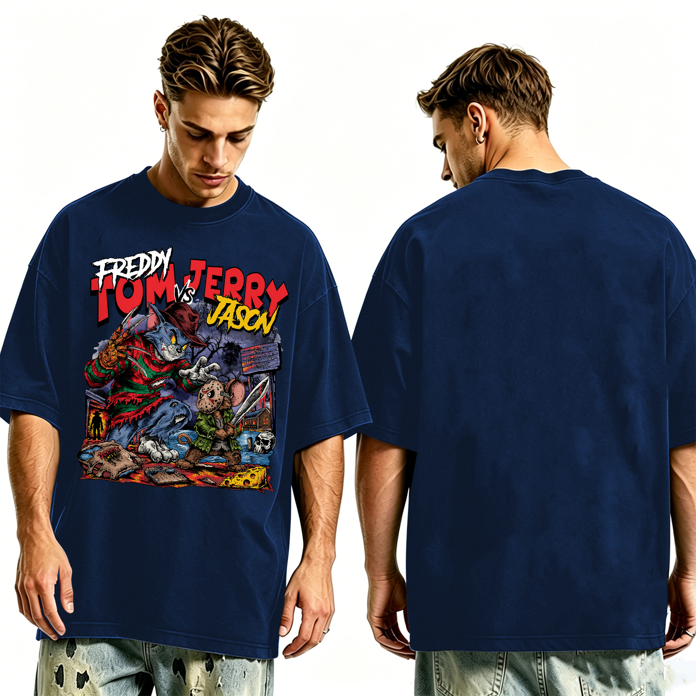 Horror Parody Washed T-shirt/Crewneck/Hoodie