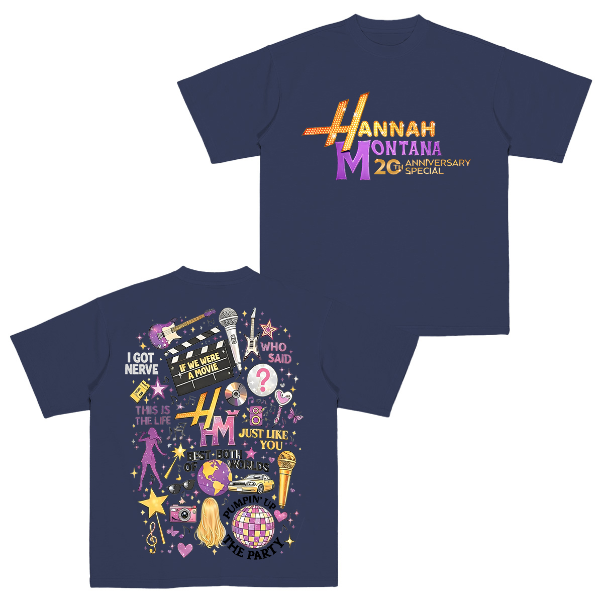 Hannah Montana 20 Years Unisex Washed T-Shirt