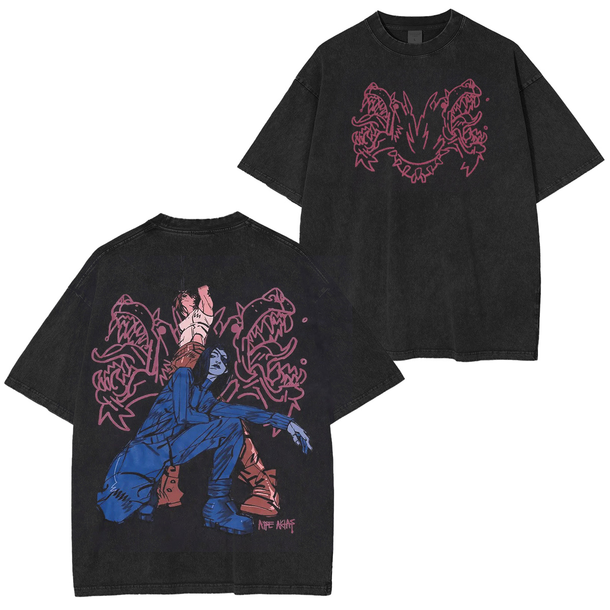 Caitlyn (Arcane) und Vi (Arcane)“ Oversized Washed T-shirt/Crewneck/Hoodie