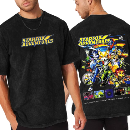 Star Fox Adventures Printed Unisex Washed T-Shirt