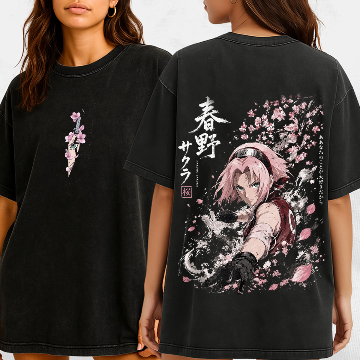 Naruto Sakura Unisex Washed T-Shirt