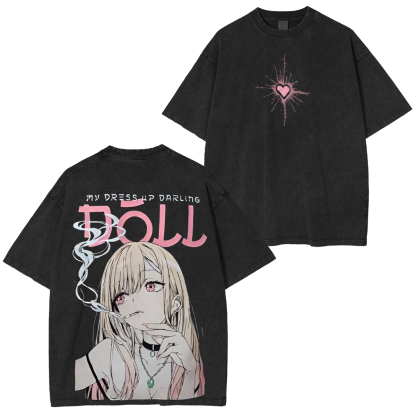 Marin Kitagawa My Dress-Up Darling Oversized  Anime Unisex Washed T-Shirt