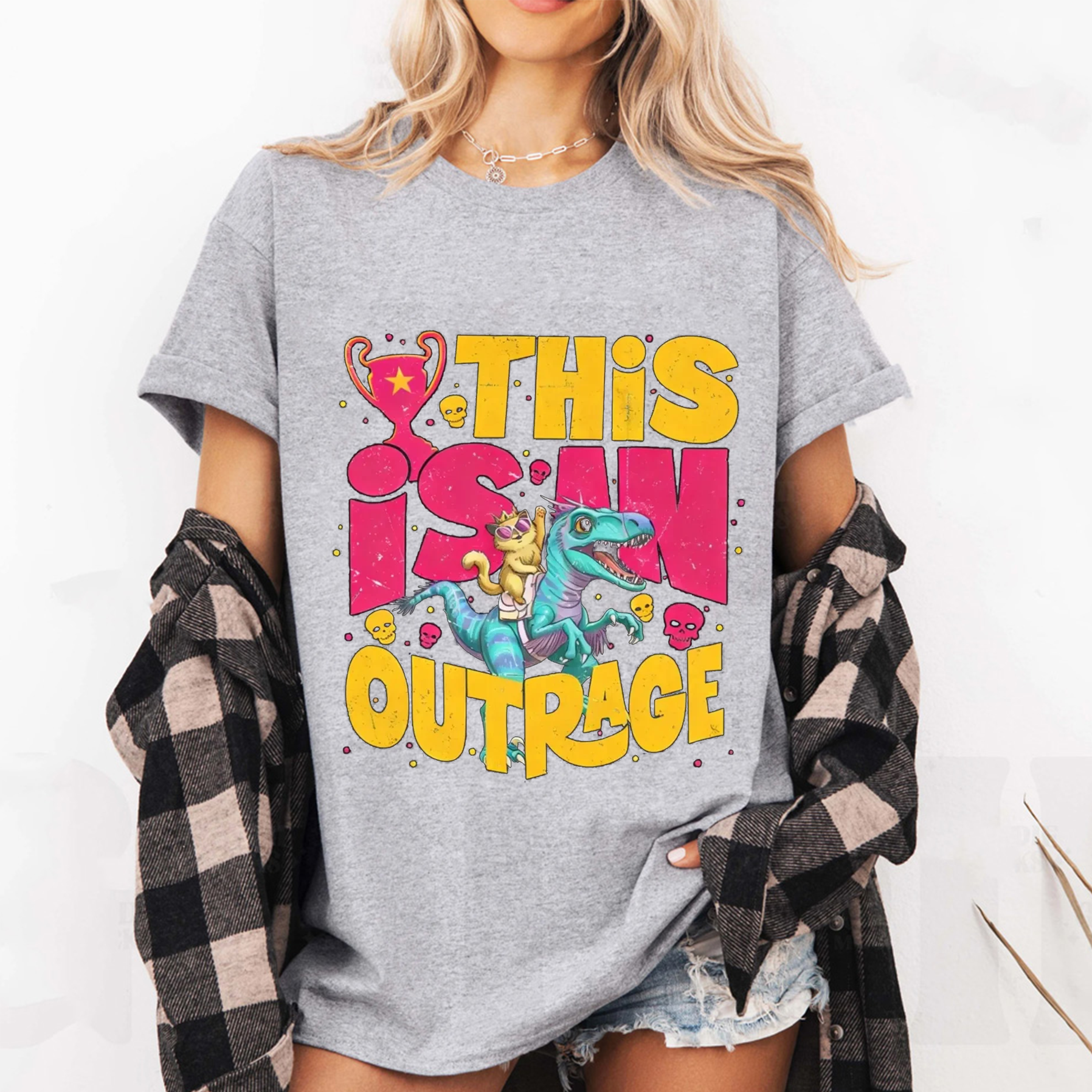 Princess Donut graphic tees This is an OUTRAGE Oversized T-shirt/Crewneck/Hoodie