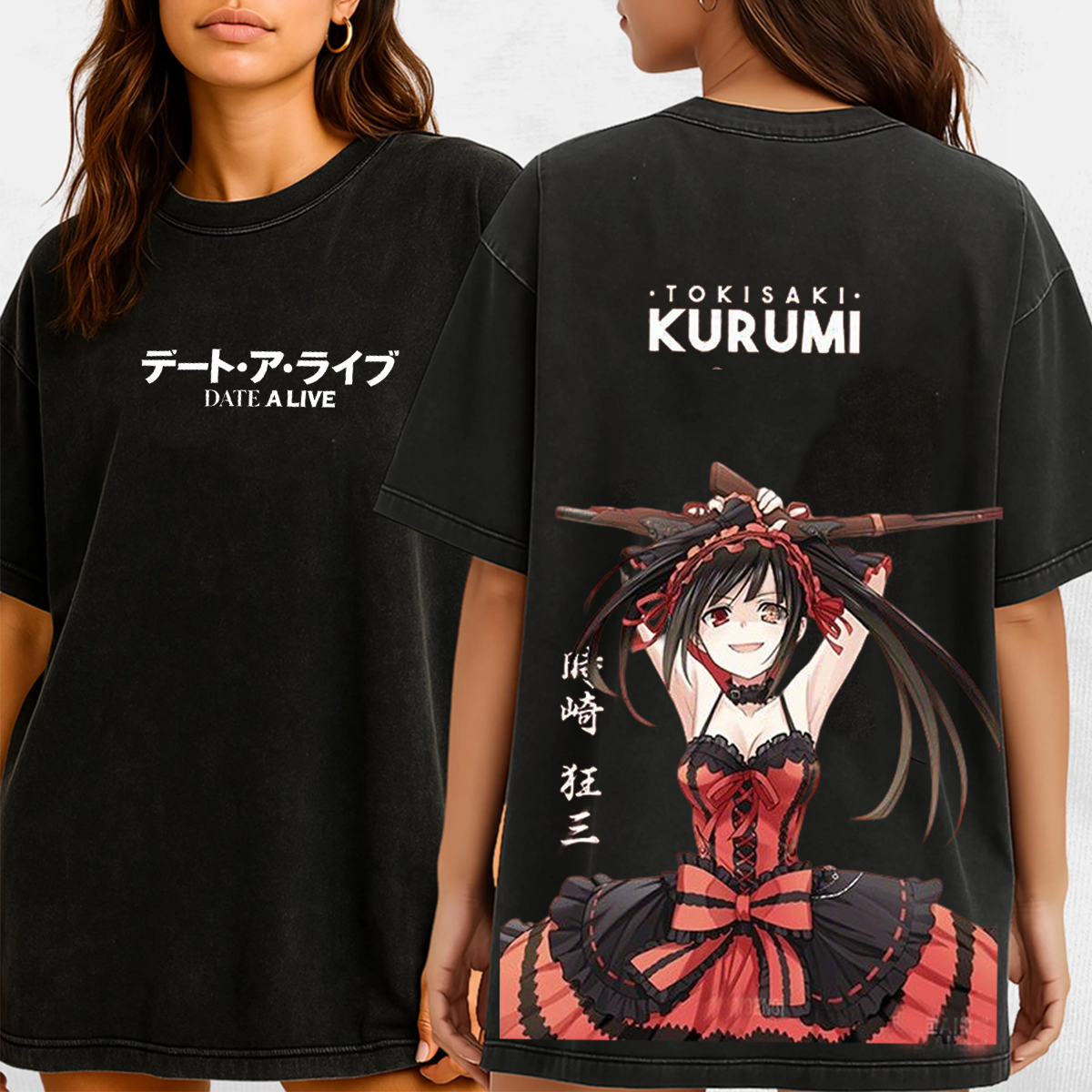 Kurumi Tokisaki Unisex Washed T-Shirt