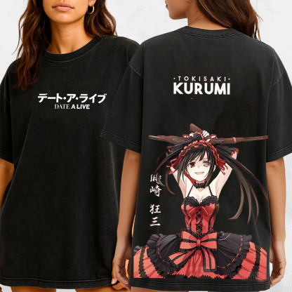 Kurumi Tokisaki Unisex Washed T-Shirt