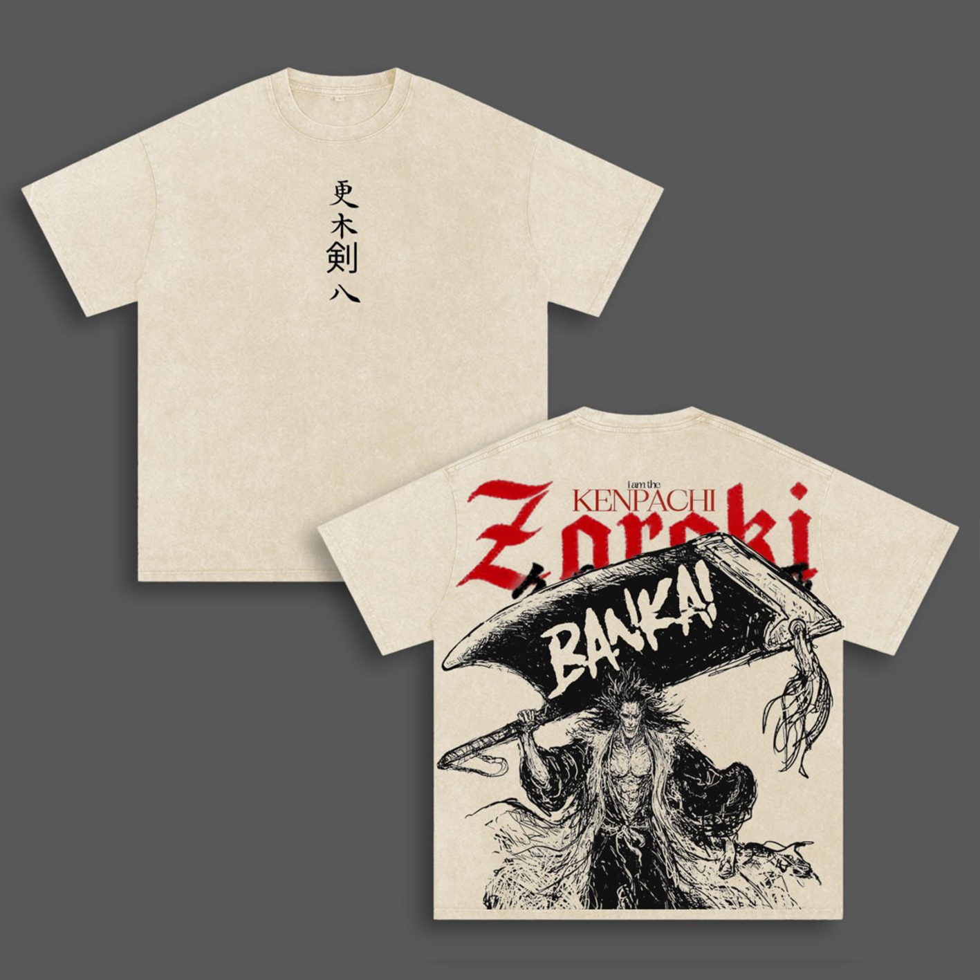 Zaraki Kenpachi Bleach Fans  Washed T-shirt/Crewneck/Hoodie