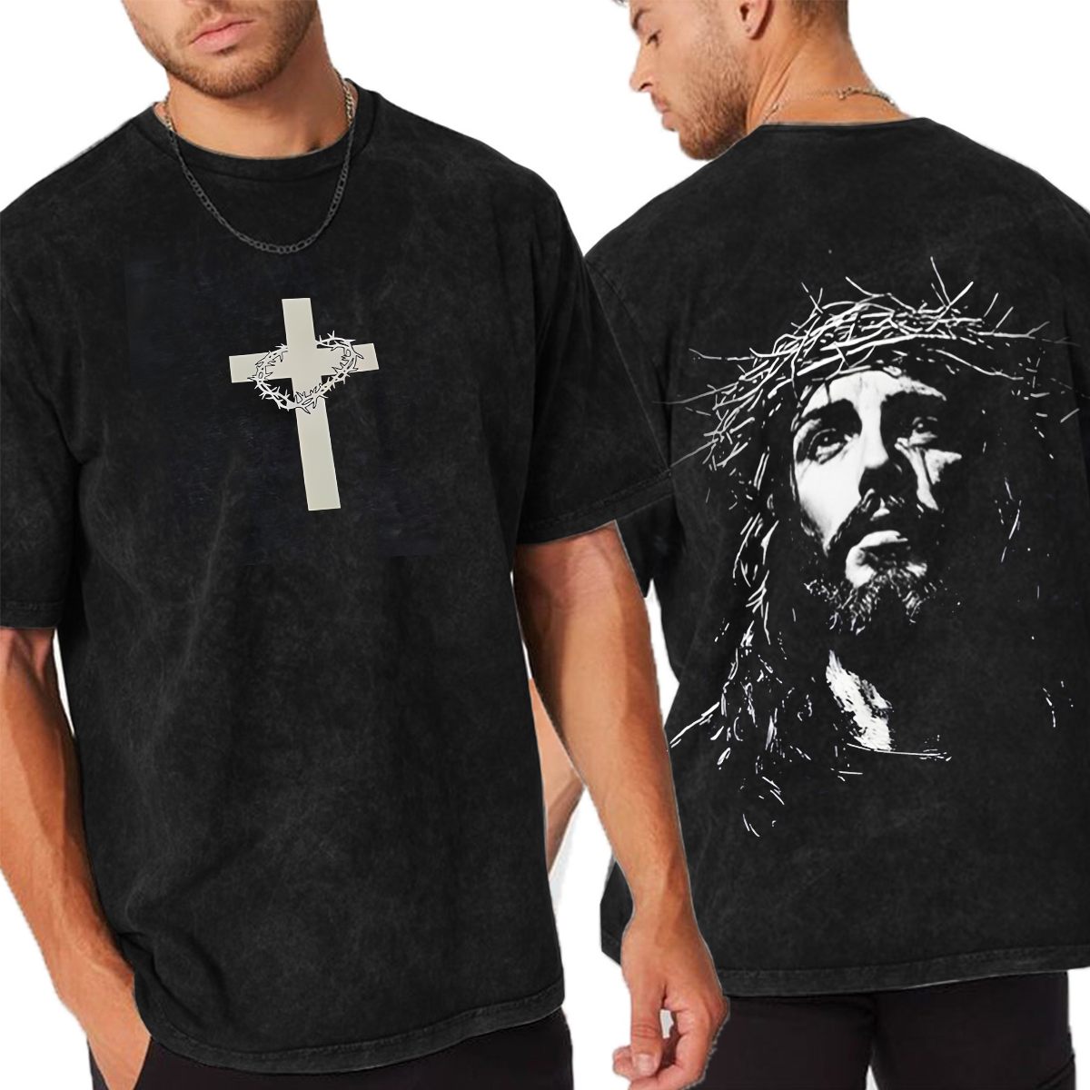Vintage Washed Jesus Unisex Washed T-Shirt