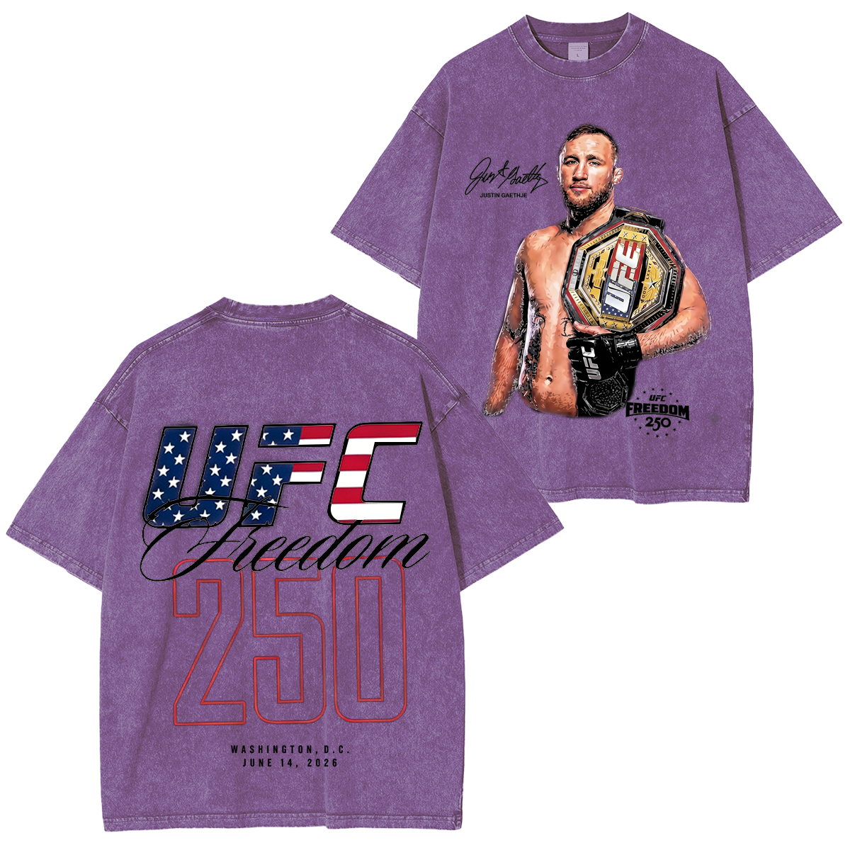 Justin Ray Gaethje UFC Freedom Collection Unisex Washed T-Shirt