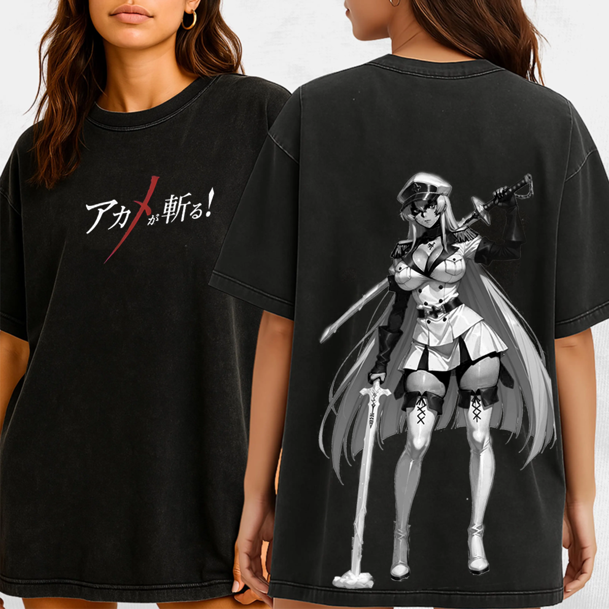 Esdeath-Akame Ga Kill Washed T-Shirt