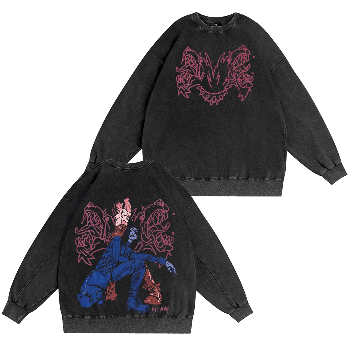 Caitlyn (Arcane) und Vi (Arcane)“ Oversized Washed T-shirt/Crewneck/Hoodie