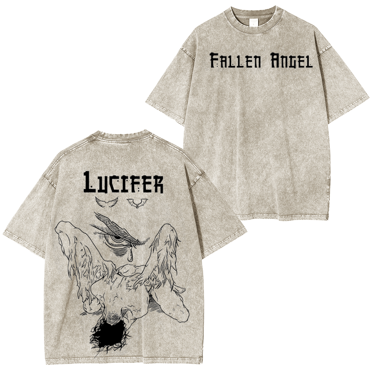 Lucifer Fallen Angel Vintage Washed T-shirt/Crewneck/Hoodie