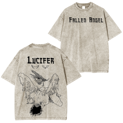 Lucifer Fallen Angel Vintage Washed T-shirt/Crewneck/Hoodie