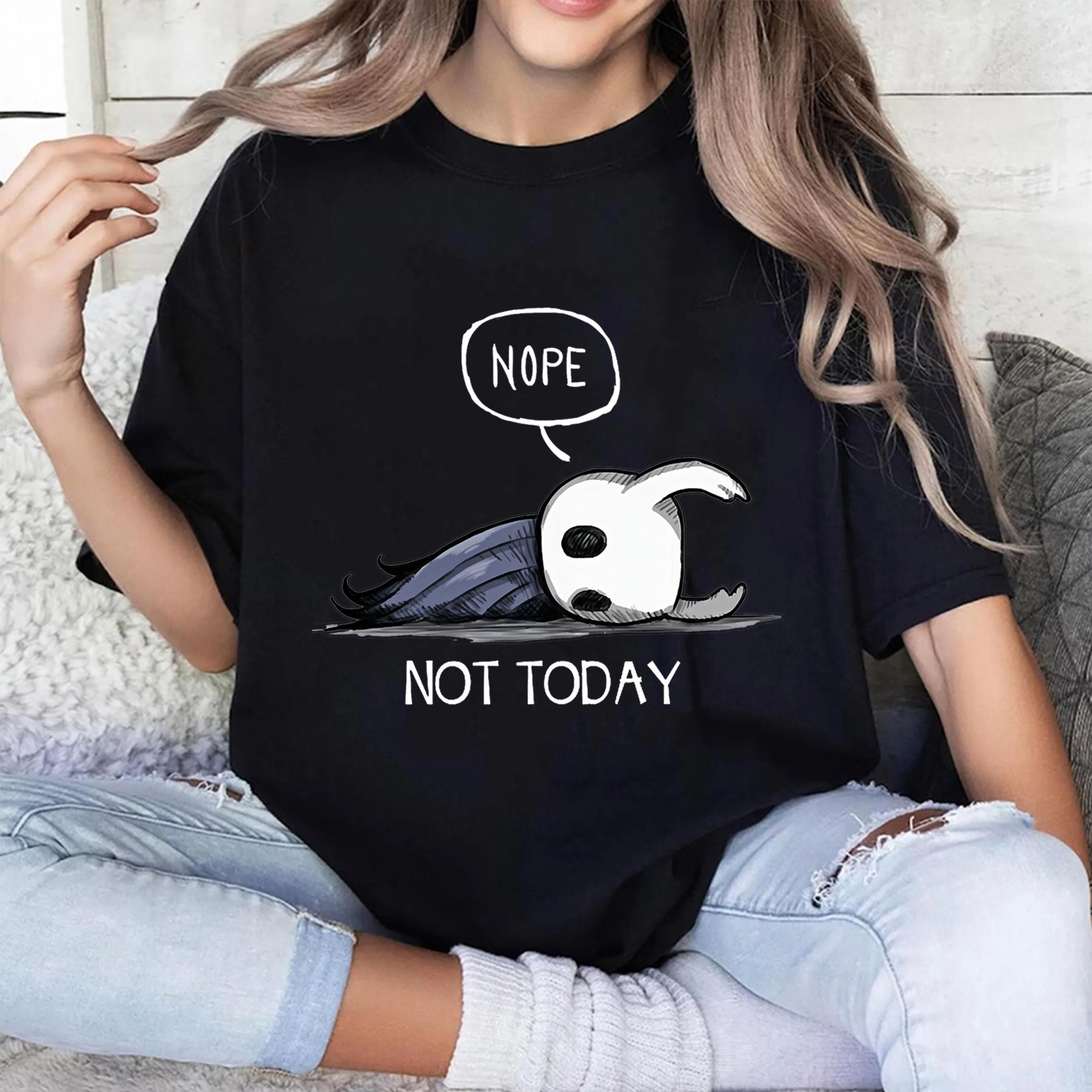 Hollow Knight Nope Not Today  Oversized T-shirt/Crewneck/Hoodie
