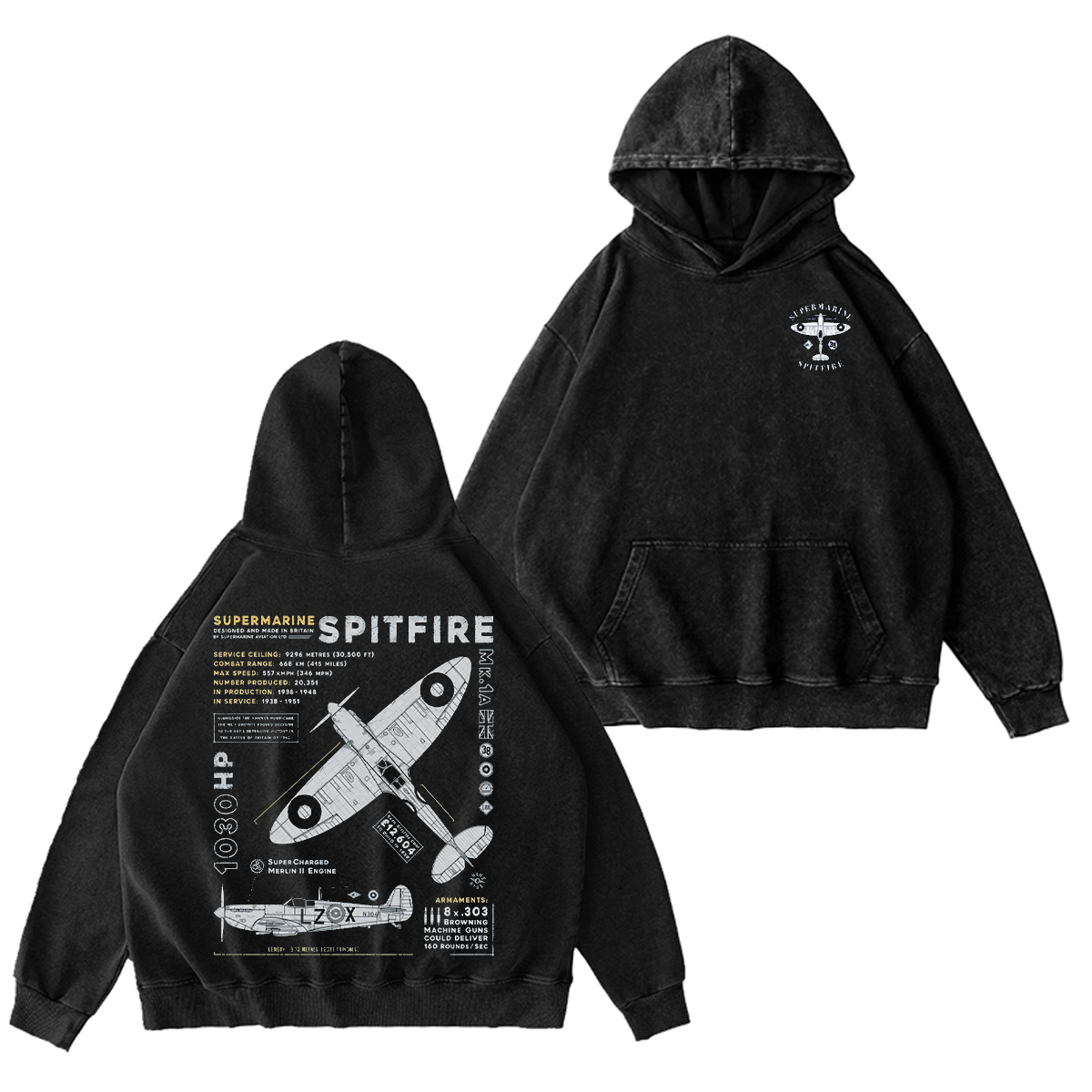 Supermarine Spitfire MK1 Oversized T-shirt/Crewneck/Hoodie