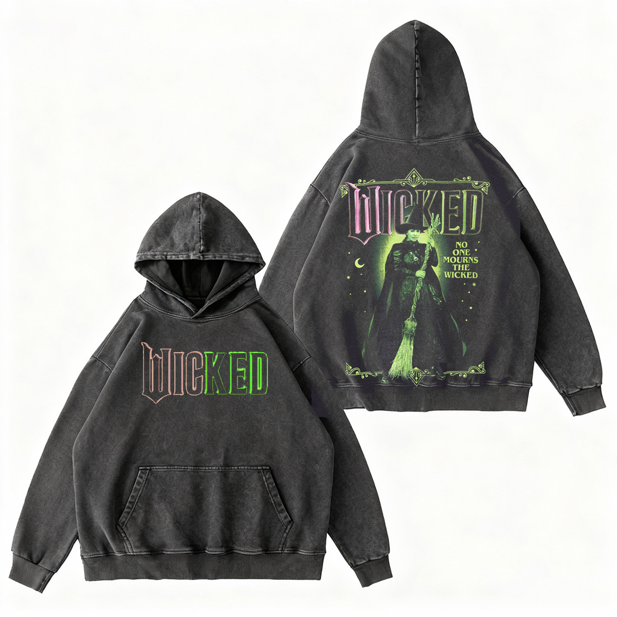 Wicked Elphaba Portrait Women's Oversized Washed T-shirt/Crewneck/Hoodie