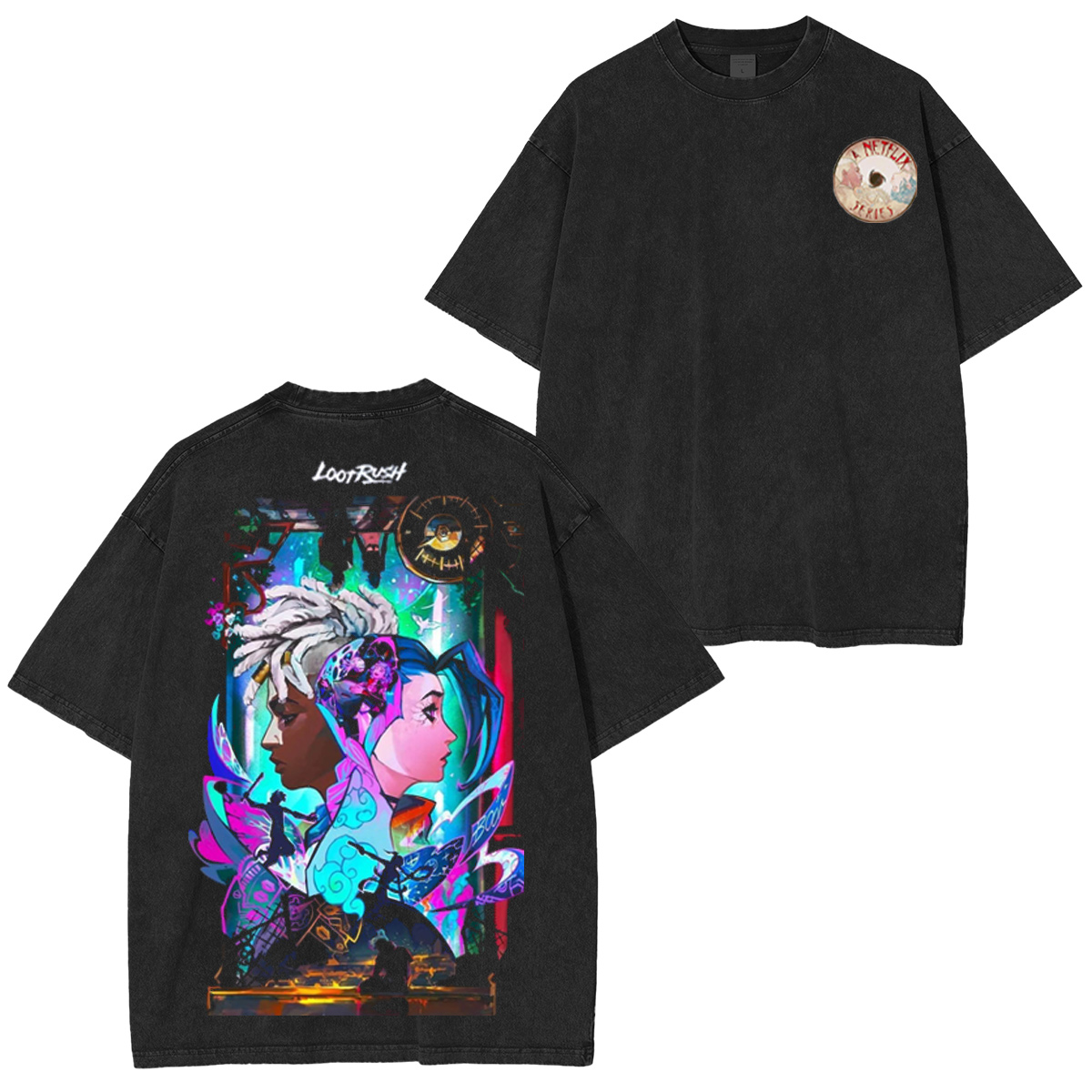 Jinx and Ekko Arcane Oversized T-shirt/Crewneck/Hoodie