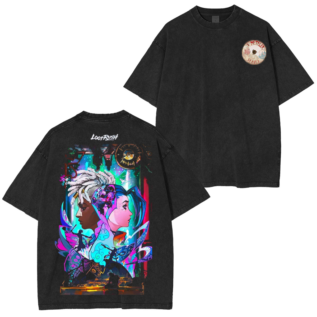 Jinx and Ekko Arcane Oversized T-shirt/Crewneck/Hoodie