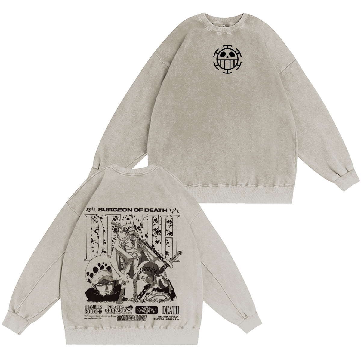 Heart Pirates One Piece Oversized T-shirt/Crewneck/Hoodie