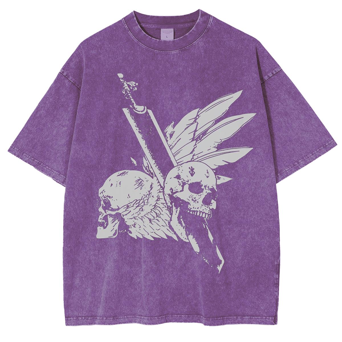 Skull and wings Vintage Washed T-Shirt