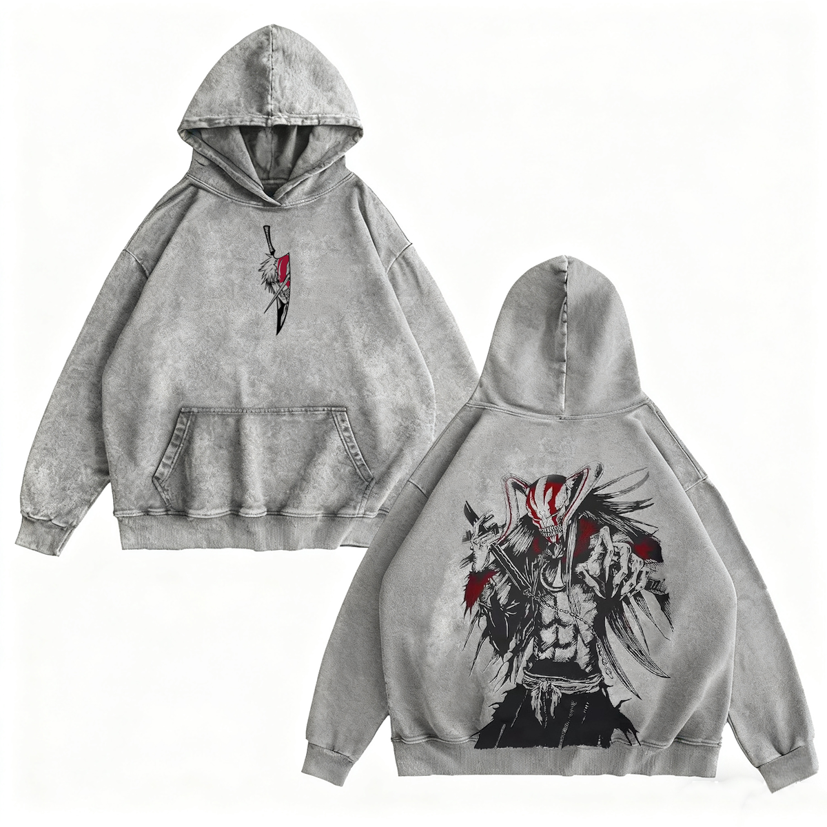 Bleach Ichigo Kurosaki Anime Washed T-shirt/Crewneck/Hoodie