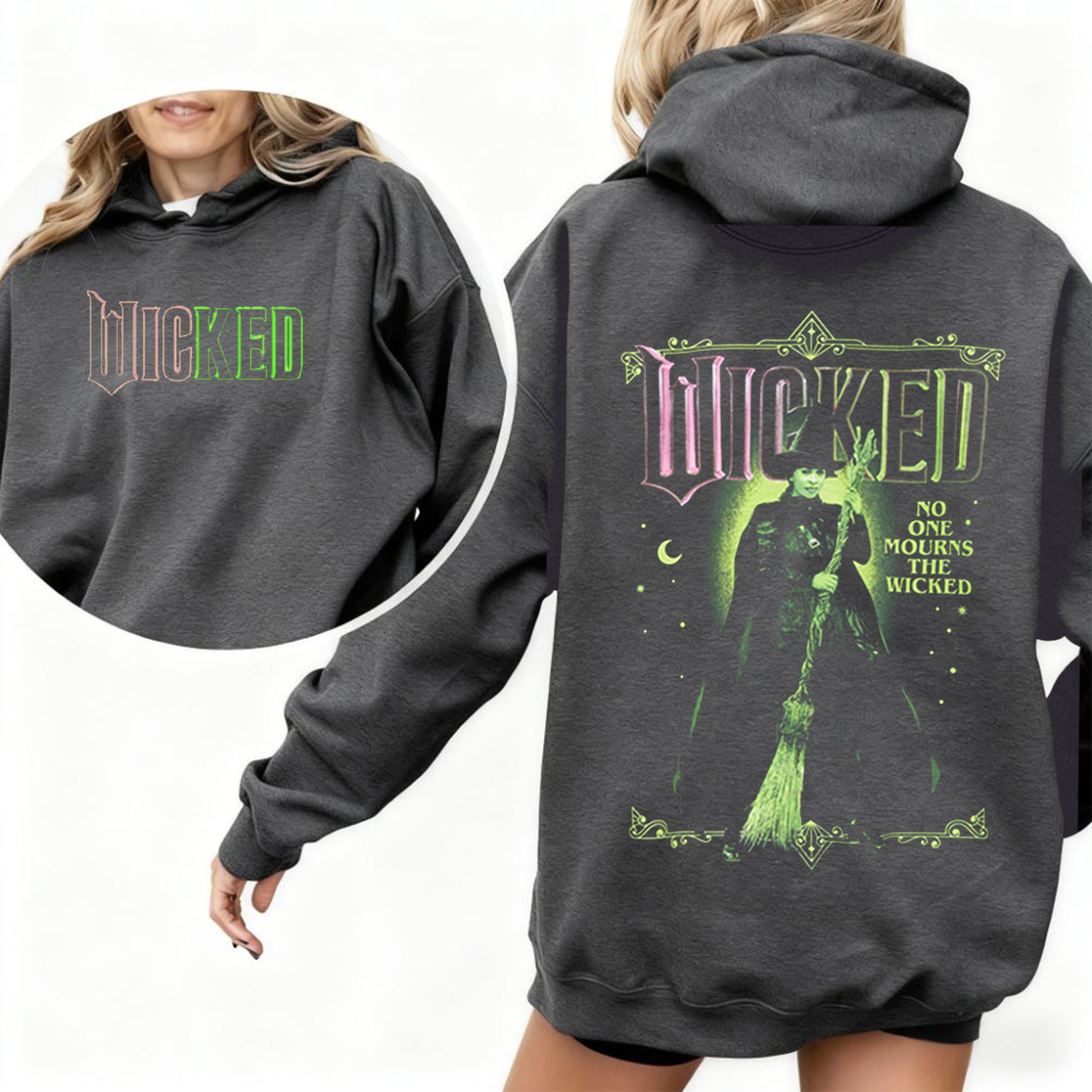 Wicked Elphaba Portrait Women's Oversized Washed T-shirt/Crewneck/Hoodie