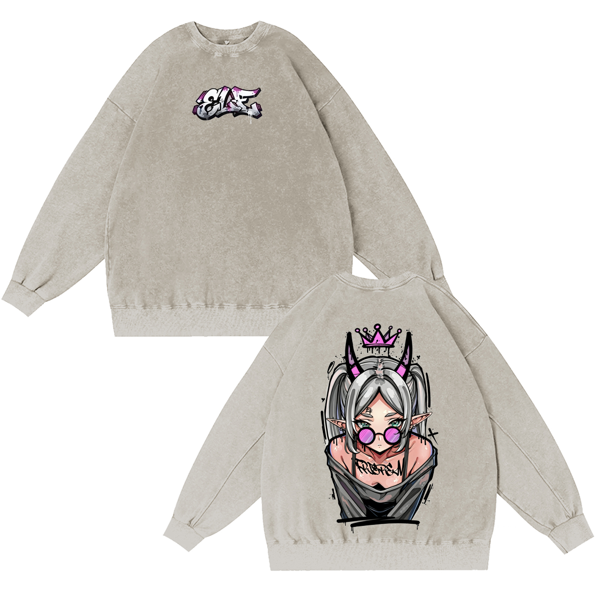 Frieren: Beyond Journey’s End Washed T-shirt/Crewneck/Hoodie