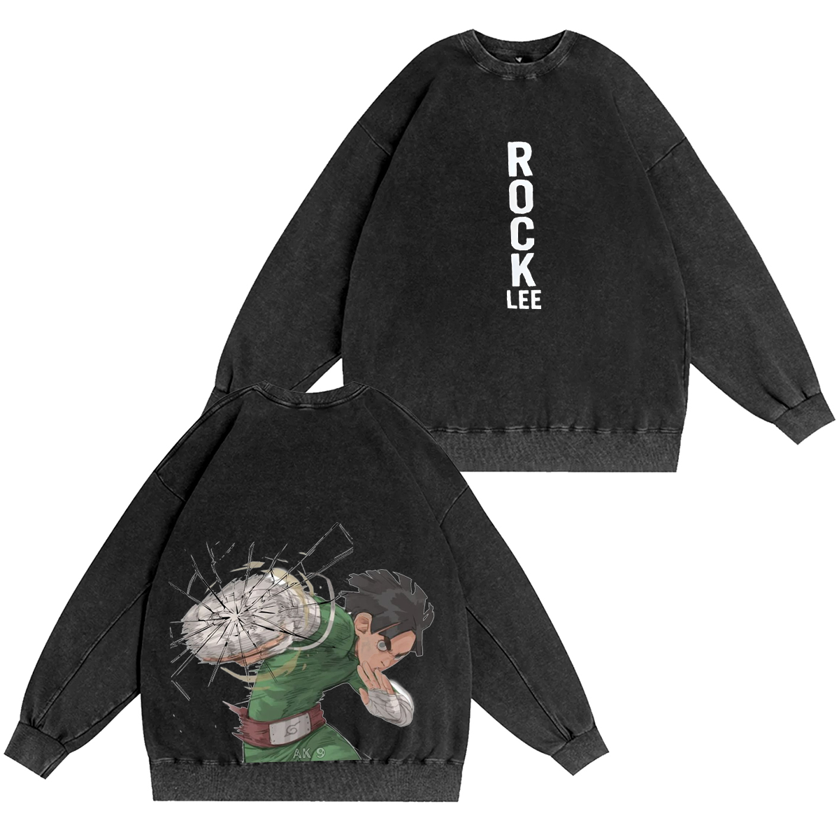 Rock Lee Vintage Washed Anime Oversized T-shirt/Crewneck/Hoodie