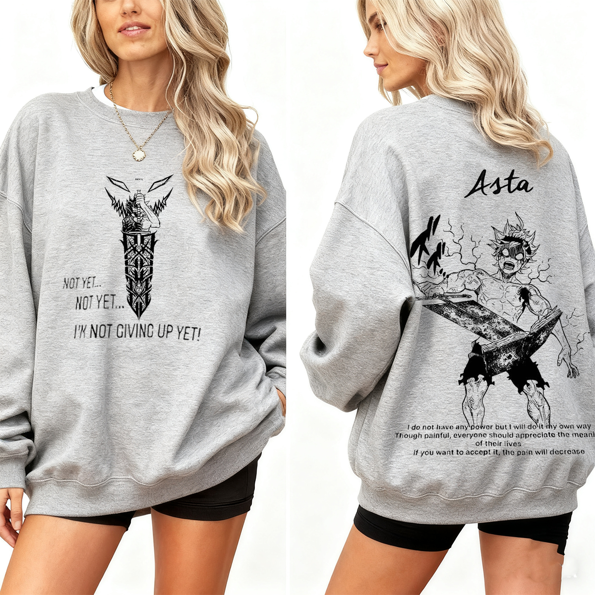 Black Clover Washed T-shirt/Crewneck/Hoodie
