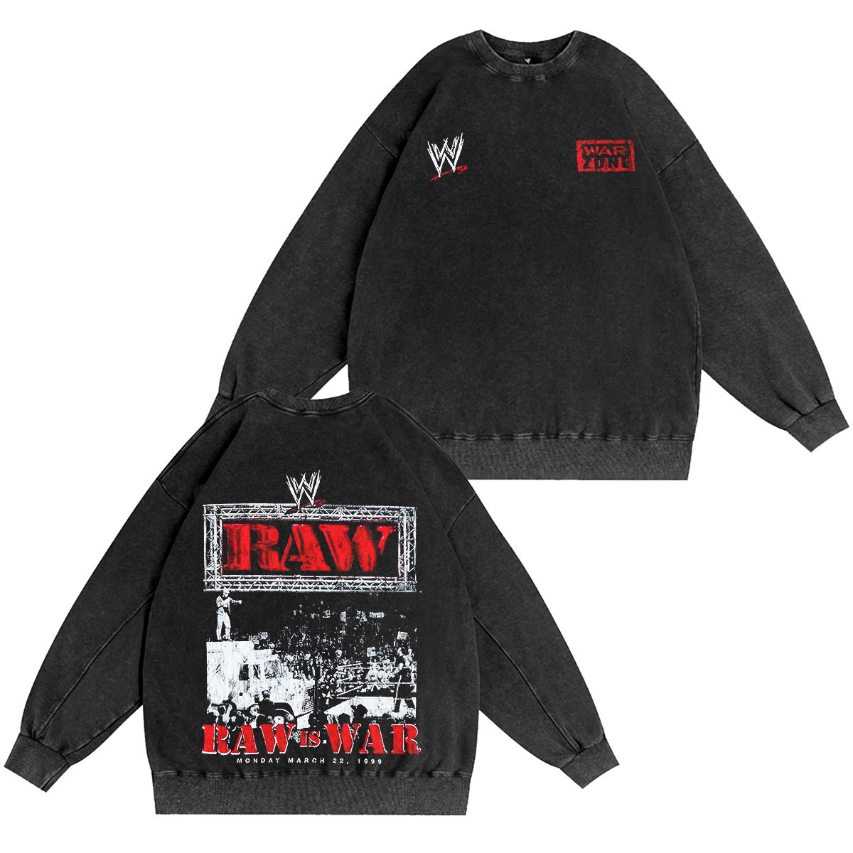 Wwe Raw  Washed T-shirt/Crewneck/Hoodie