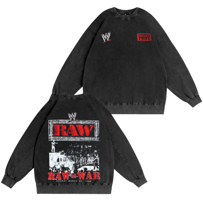 Wwe Raw  Washed T-shirt/Crewneck/Hoodie
