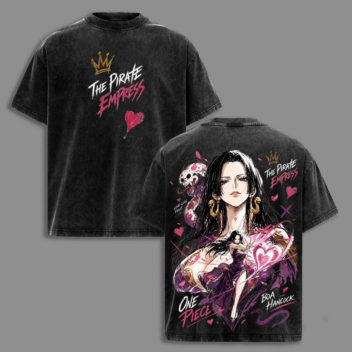 One Piece Boa Hancock Anime Washed T-shirt/Crewneck/Hoodie