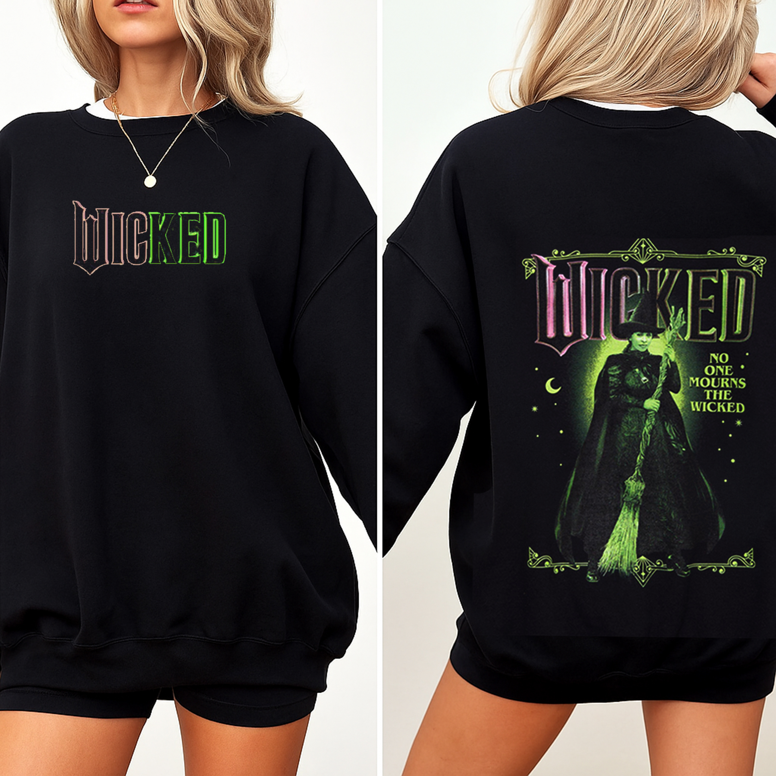 Wicked Elphaba Portrait Women's Oversized Washed T-shirt/Crewneck/Hoodie