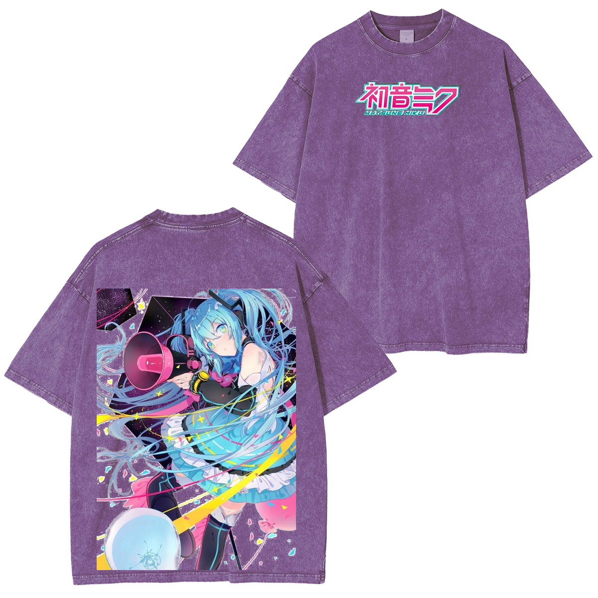Hatsune Miku Vintage Unisex  Washed T-Shirt